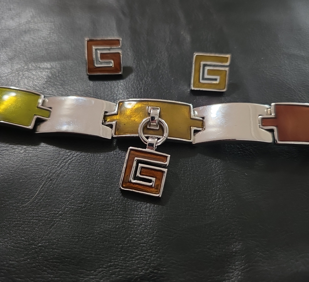 Givenchy Multi Color Bracelet and Earrings Set